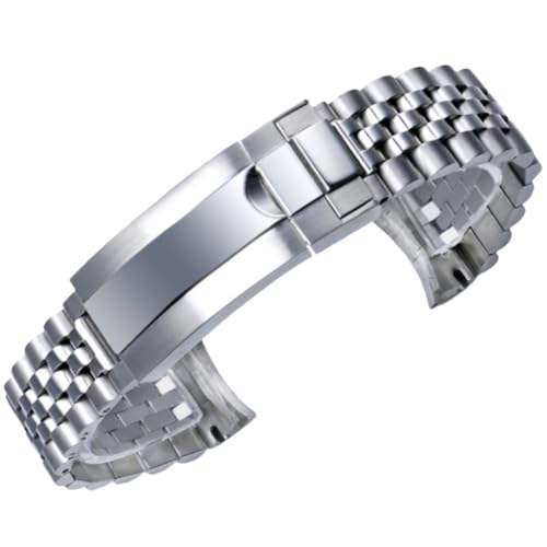 Bracelet montre acier inoxydable 20mm argent maille solide