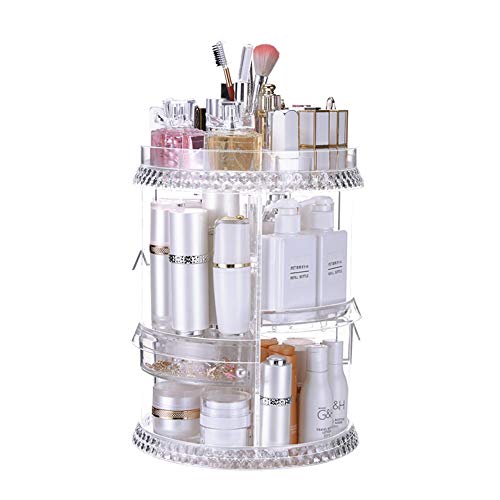 Rangement maquillage rotatif Wangxco pour gagner de la place sur votre coiffeuse