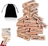 MIGEDY Superfreches Blockturm-Spiel, Valentine Tumbling Tower Stacking Blocks-Spiel, Ideen für Paaraktivitäten und Nachtparty für Erwachsene