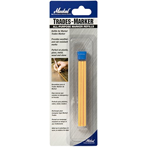 Markal 96043 Trades Marker Refill Pack (6 Refills), Yellow - Thumbnail 2