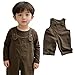 MENGLANSI Retro Cotton Overalls Spring Autumn Fashionable Casual Pants for Toddler Girls Adjustable Unisex Pants