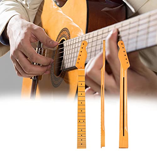 Bticx Pescoço de guitarra elétrica – 22 trastes Maple inacabado para substituição do pescoço da guit