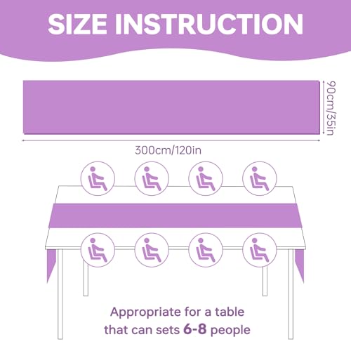 LINNUO HOURSE Purple Glitter Chiffon Table Runner 35x120 Inches 6 Pack for Christmas Home Dining Party Table Decor by LINNUO HOURSE - Used condition - Image 8