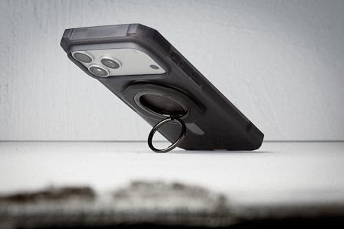 Image of Urban Armor Gear UAG Magnetic Phone Ring Stand LT, Compatible with Magnetic Magnet, Removable Metal Finger Ring Grip & 360 Rotation Adjustable Kickstand for iPhone 17 /16, Galaxy S26 /S25 /S24 - Black