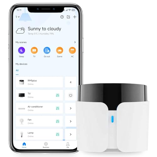 BroadLink RM5plus Smart Infrared Remote, All-in-One Universal Control Hub with