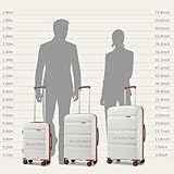 Kono 28 Inch Large Lightweight Suitcase 4 Wheel Spinner Hard Shell Luggage with TSA Lock, Sturdy Polypropylene Travel Trolley Case Cream - Image 6