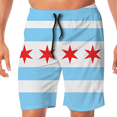 Men's Beach Shorts Swim Trunks Quick Dry Bathing Suit with Pockets