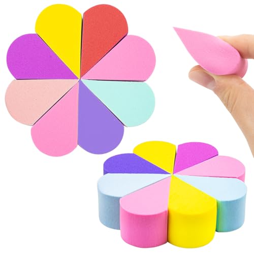 16Pcs Makeup Sponge Face Paint Sponges Reusable Soft Petal Shape Foundation Sponge Beauty Blenders for Cream Concealer Makeup & face sponges cleansing