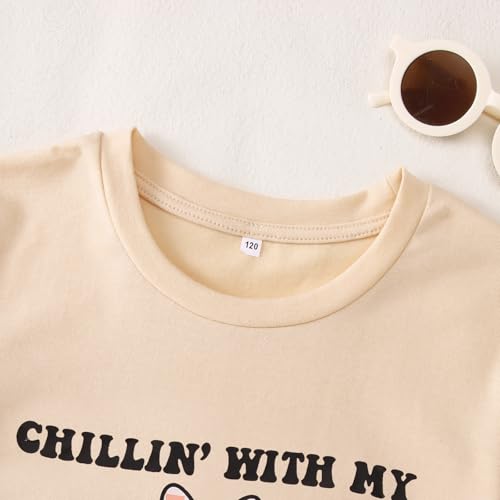 Image of CM C&M WODRO Kid Girl Easter Bunny T-Shirt Chillin' with My Peeps Shirt Short Sleeve Funny Happy Easter Graphic Tees Tops