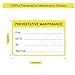 120PCS Preventative Maintenance Stickers, Service Tags Labels for Equipment,3x2 Inch Self-Adhesive Maintenance Stickers(Yellow)