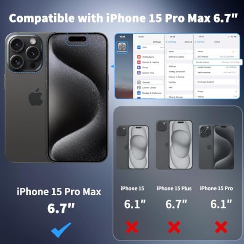 Image of iPhone 15 pro Max Magsafe Hard Back Case | Matte Design & 360 Protection | Military-Grade Apple iPhone 15 pro Max Cover | Strong Magnet Back - Purple