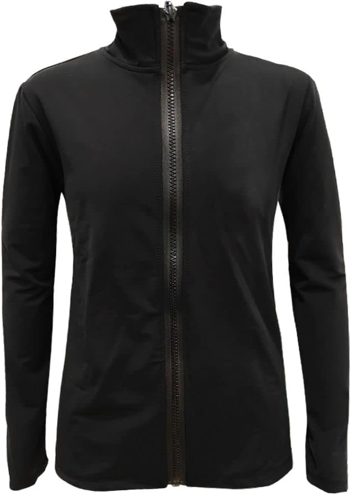 LIUHUO Handmade Diamond Figure Skating Jacket Training Fleece Jacket Girls Black