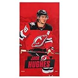 Northwest NHL New Jersey Devils Beach Towel, 30" x 60", Jack Hughes