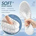 Purabelle Steppers Cloud Insoles for Men & Women – 2 Pairs Soft Memory Foam Shoe Inserts, Breathable Cushioned Soles for Running, Long Standing, Plantar Fasciitis Relief (US 4-8.5, Gray) gallery image
