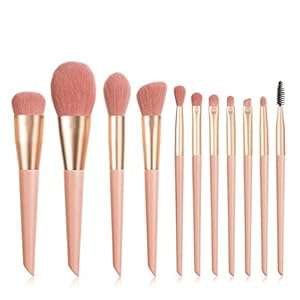 11Pcs Makeup Brushes Makeup Tools Cosmetic Foundation Powder Blush Eye Shadow Lip Blend Wooden Make Up Brush Tool Kit