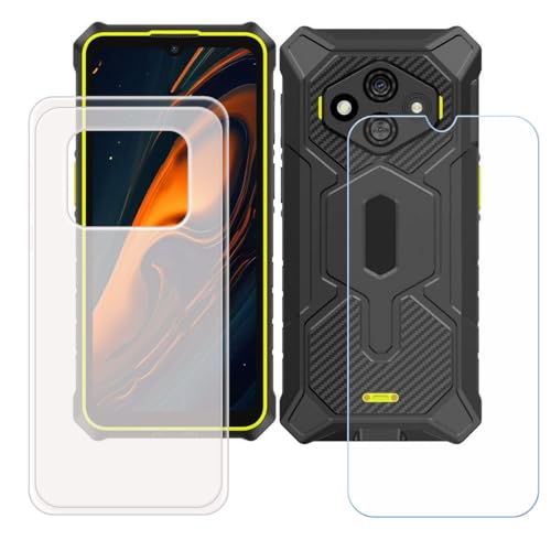 BMPNLSZ �K�p Ulefone RugKing 3 Pro�p+[�p�b�N]HD�����K���X�ėp�������P�[�X�A�V���J�Q���P�[�XTPU�o���p�[�ی�o�b�N�P�[�X-Ulefone RugKing 3 Pro�p�X�N���C�u�h�~�ی��(6,56")