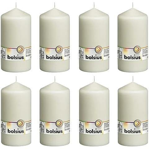 Bolsius 15cm Ivory Pillar Candle Cover