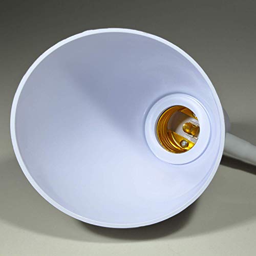 Stbtech Clip On Desk Light Clamp Lamp,White Modern Classic Table Lamp For Bedroom Bedside Office,Reading Book Light Lampshades With 360° Flexible Gooseneck (Not Included Bulb) #TOP3