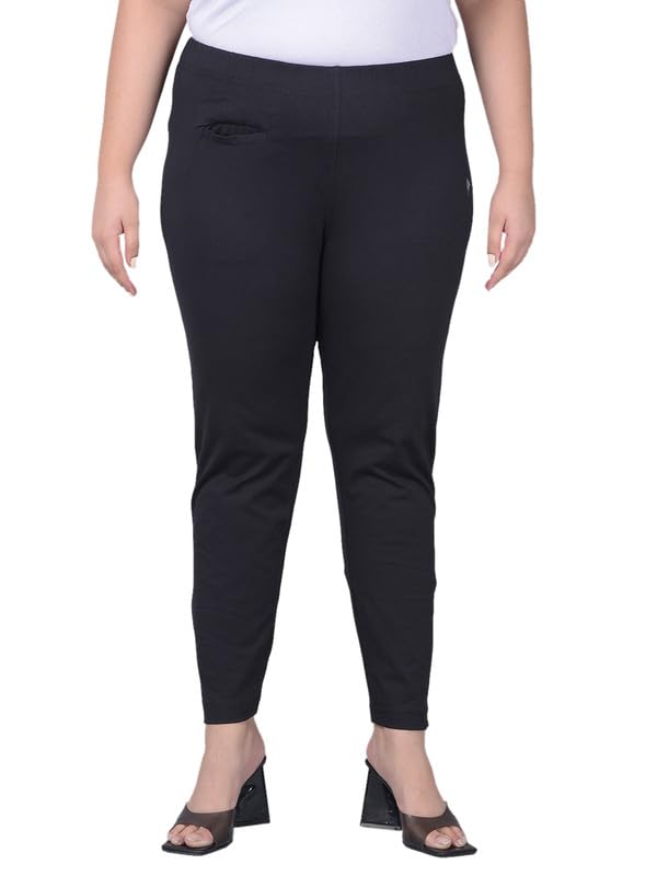 comfort lady Women Cotton Blend Plus Size for Casual,Formal and Daily Use Kurti Pants/Trouser with Front Pocket-picture-36