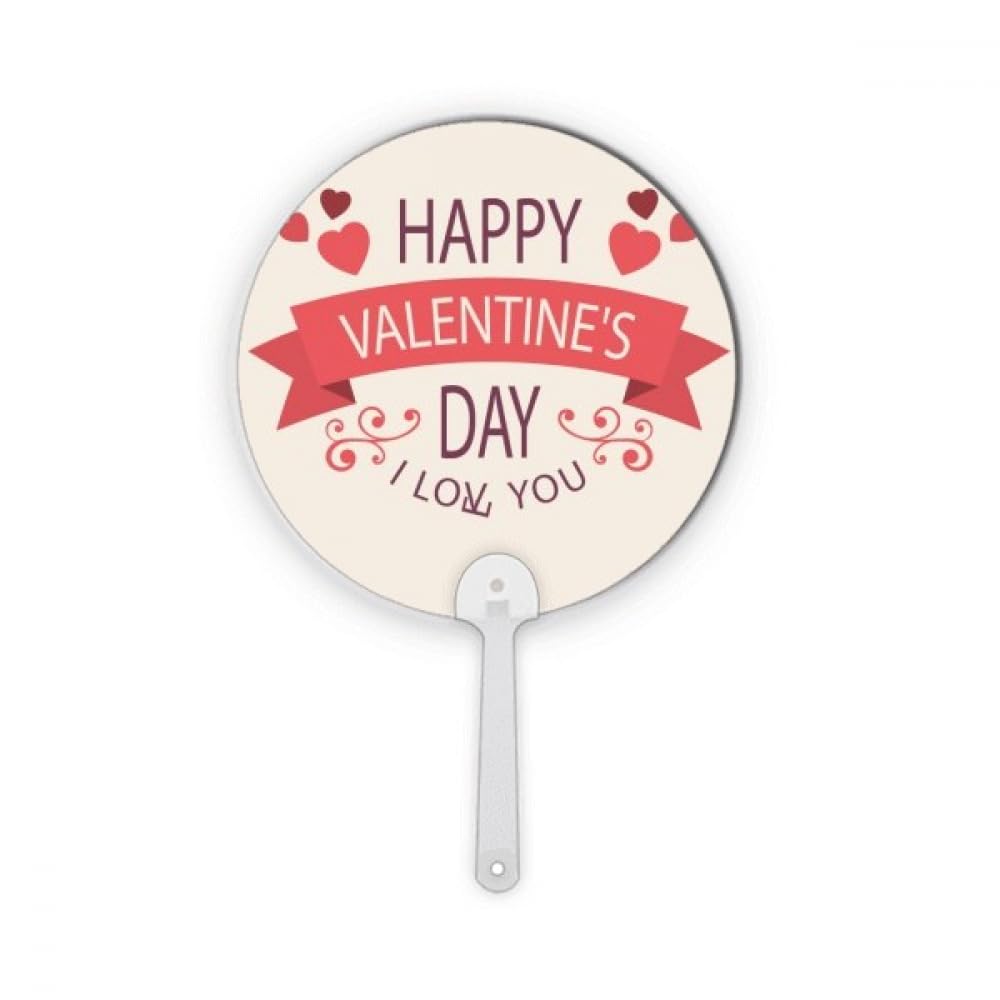 Éventail rond en plastique décoratif, le cadeau artisanal idéal pour la Saint-Valentin