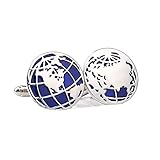 Flairs New York Gentleman's Premium Handmade Cufflinks (1.50, Blue Globe Cufflinks (1 Pair))