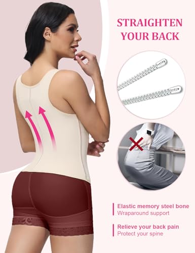 Image of SHAPSHE Waist Trainer for Women, Tummy Control Sports Girdle, Workout Body Shaper with Adjustable Shoulder Strap