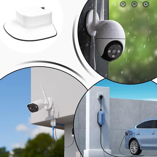 Protector de cámara para exteriores con techo impermeable para cúpula de hogar 5