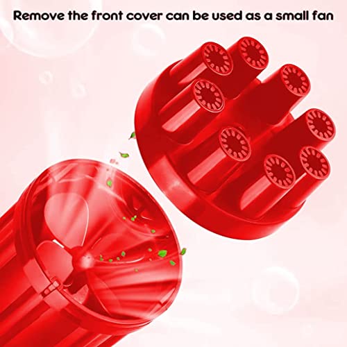 Image of Automatic Bubble Gatling Gun | High-Output Multi-Nozzle Bubble Machine with Easy Grip Handle, Bubble Tray & Solution Bottle | Outdoor Fun Toy for Kids