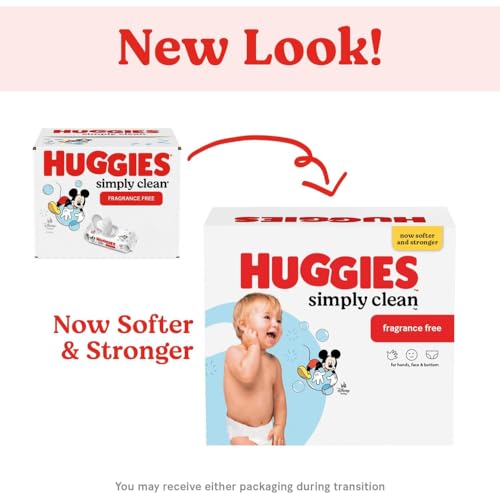 Baby Wipes, Huggies Simply Clean, UNSCENTED, Hypoallergenic, 11 Flip Top Packs, 704 count (Packaging may vary) by HUGGIES - Image 2