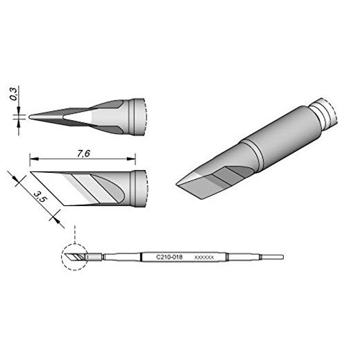 Preisvergleich Produktbild JBC C210018 Lötspitze für AD-2210 / T210