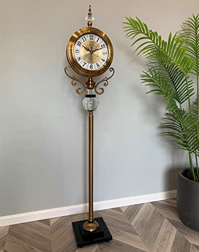 Floor Clocks For Living Room Decor,Large Grandfather Clock,Modern Metal Standing Floor Clock,61 Inches High Floor Grandfather Clock #TOP7
