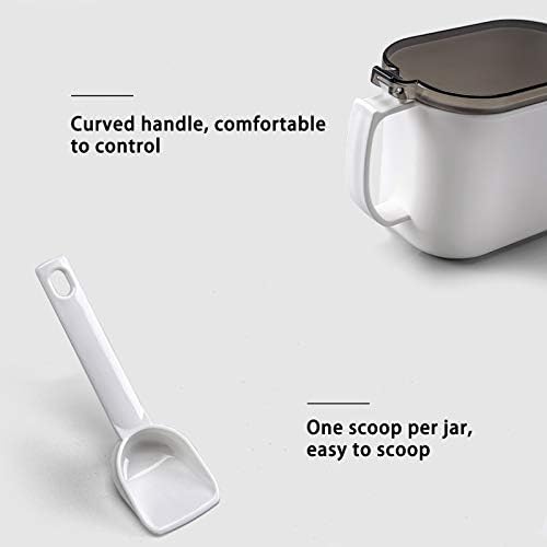 Seasoning Box Set 4pcs White Seasoning Storage Container with Spoon Airtight Seasoning Box PP Material Condiment Jars for Spice SaltSugarpepperAniseed box
