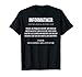 Informatiker Definition | Lustiges Programmierer Nerd cooles T-Shirt