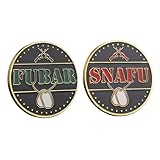 Decision Coin Making Flipping Coin FUBAR Snafu Challenge Coin Silver and Gold