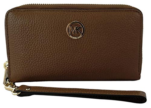 Michael Kors Fulton Flat Phone Case, Luggage, Handytasche, Braun, Leder