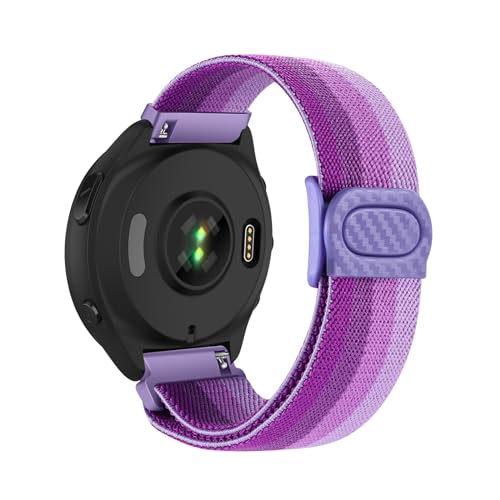 Nylon Correas Compatible con Garmin Forerunner 255/255 Music Correa, Nailon Elástica Deportiva Transpirables Ajustable Banda de Repuesto para Garmin Forerunner 255 Pulseras para Mujeres Hombres (17)