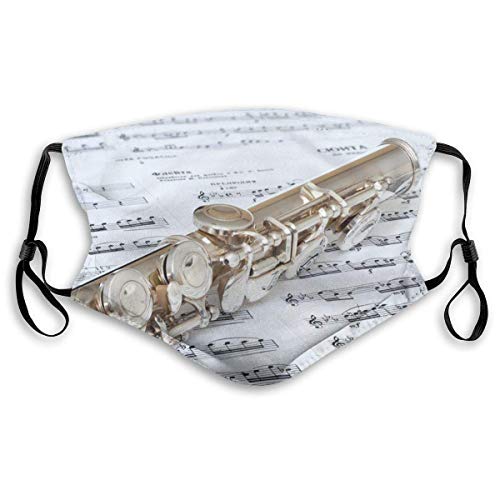 Face Mask Flute Music Balaclava Bandanas with Filter for Women Men Personalized