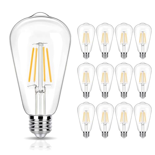 winsaLED LED Light Bulb 40 Watt Equivalent, 2700K 4W ST19, Non-Dim, 12 Pack
