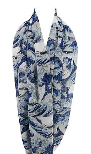 Etwoa The Great Wave off Kanagawa Infinity scarf Katsushika Hokusai Circle scarf Loop Scarf3