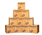 StorePAK Scatole di cartone resistenti e medie, con maniglie, 64 litri, 40,5 x 40,5 x 40,5 x 40,5 cm, confezione da 10 pezzi, colore: Marrone