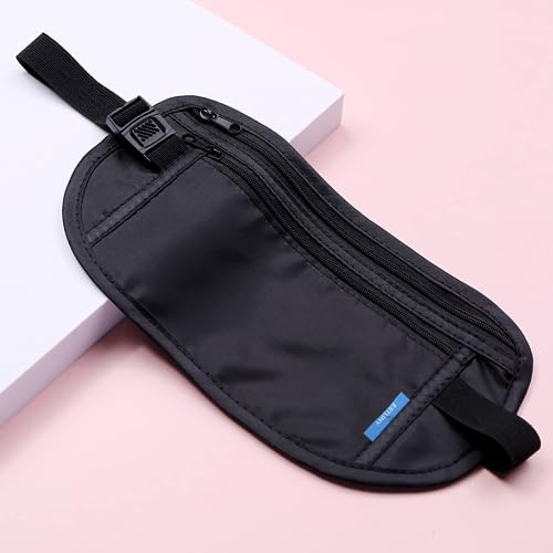 Doleira Porta Dólar Viagem Documento Passaporte pochete Porta dinheiro cinto elástico Anti Furto Via