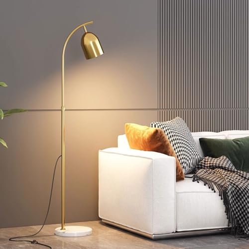 Nordycka minimalistyczna lampa podłogowa polerowany metal lampy stojące do czytania wysokie lampy do salonu wnętrza dekoracyjna lampa pionowa przełącznik nożny marmurowa podstawa do sypialni, biblio