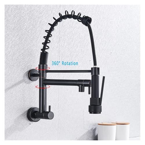 Grifo de cocina negro mate con diseño funcional 4