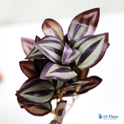 Image of Enhance Your Space with Artificial Leaf Decor Foliage for Stunning Interiors Decorative Items for Home;Office; Room; Living Room; Table; (Without Vase) (Pack of 1, Dark Maroon)