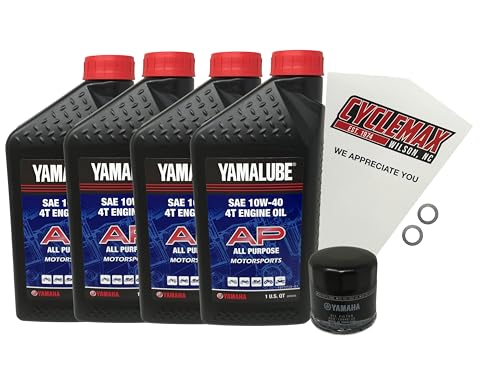 Cyclemax Standard 10W-40 Oil Change Kit compatible with 2019-2023 Yamaha Wolverine X2