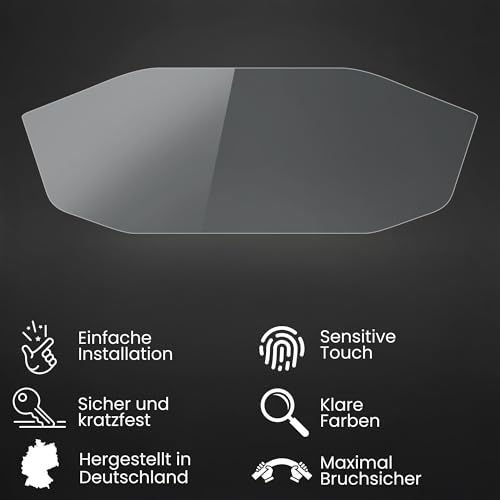 Bruni Schutzfolie kompatibel mit eFlux Harley Two Folie, glasklare Displayschutzfolie (2X)