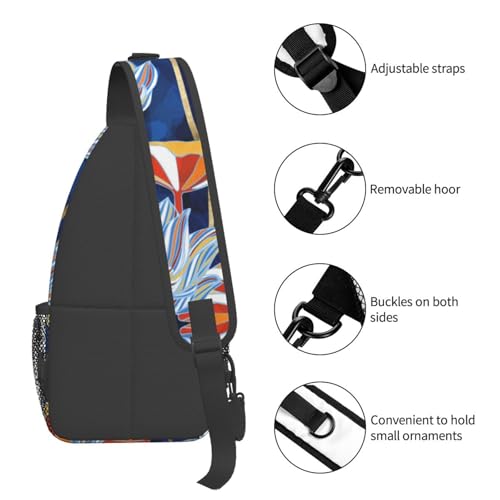Bolso cruzado con estampado floral MyPiky para senderismo unisex miniatura 5