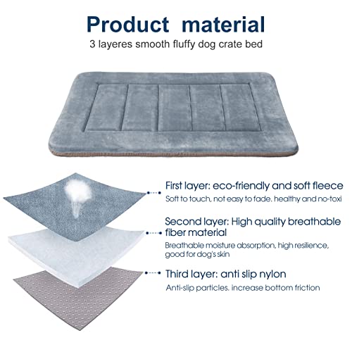 Dog Beds For Large Dogs Crate Bed Pad Mat 42 In Soft Kennel Pads Washable Non Slip Dog Mattress Pet Beds Cushion For Pets Sleeping Mats #TOP1