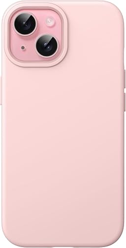 Premium Silicone Case for iPhone 15 6.1-Inch, Silky-Soft Touch Full-Body Protective Phone Case, Shockproof Cover (Pink)