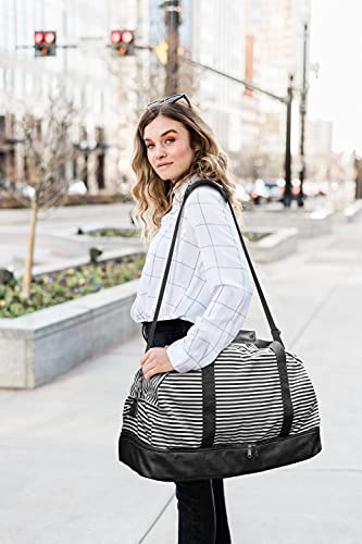 S-ZONE 60L Weekender Bag for Women Men Large Travel Carry on Duffle Weekend Overnight Duffel with Shoes Compartment